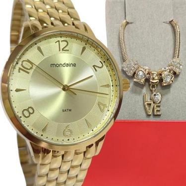 Imagem de Relógio Mondaine Analógico Feminino Kit 32992LPMVDE1K1
