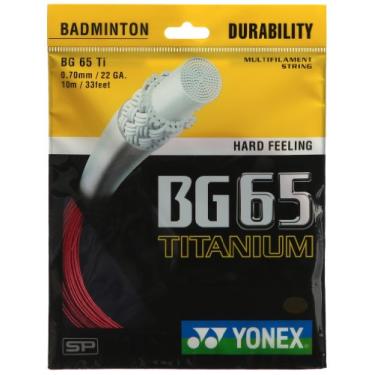 Imagem de YONEX Cordas de badminton BG65, 0,70 mm (vermelho)