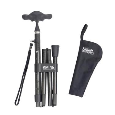 Imagem de KMINA Bengalas dobráveis para mulheres e homens, fibra de carbono, alça anatômica, altura ajustável, leve - KMINA PRO
