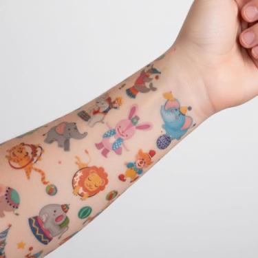 Imagem de Tatuagens temporárias para crianças – 10 folhas de adesivos de desenho à prova d'água com designs de estilo misto, lembrancinhas de festa divertidas para meninos e meninas