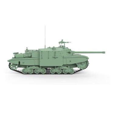 Imagem de MRY-SFW Kit de modelo militar ferroviário em escala HO Itália M43 75mm/L46 Carrinho de motor de arma Italyge