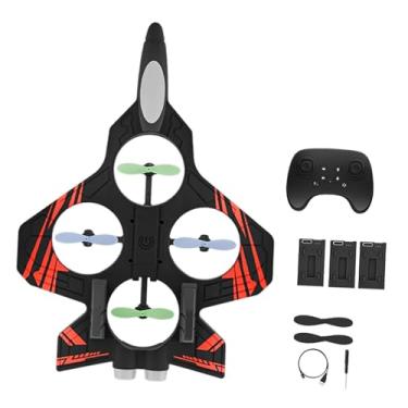 Imagem de Dynwave Avião planador de controle remoto, acessório para sacolinha de, presente prático para crianças, avião a jato de controle remoto com luz, Bateria Vermelha 3