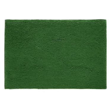 Imagem de Tapete Banheiro 38x58cm Antiderrapante Bolinha Macarrão lavabo casa felpudo box absorvente água(Kit 4,Verde)