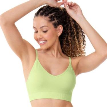 Imagem de Top Fitness Rib com bojo removível Jacquard Lima Fresh - Trend, M