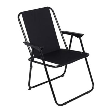 Imagem de Cadeira de Praia Alta Dobrável de Ferro Spring Piscina (Preto)