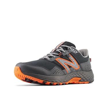 Imagem de New Balance Tênis de corrida masculino 410 V8 Trail, Preto/Caiena/Cinza Sombra, 13 Wide