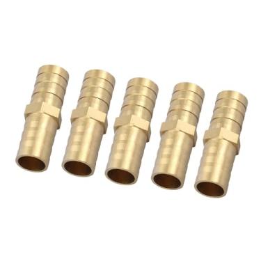 Imagem de Naroote Conector Farpado Reto de Latão Com Vedação de para Ar, água, óleo e Gás, Encaixe 6-20mm para Tubulação de Gás Doméstica (10mm(5 unidades))