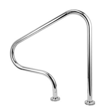 Imagem de AkosOL Corrimão para piscina – Kit completo, aço inoxidável 304, antiderrapante, trilho, segurança, escadas, corrimão, com placa de base flangeada e parafusos