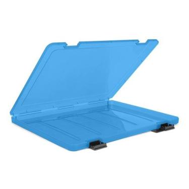 Imagem de Kit com 5 Pastas Pp Rígida A4 Le Azul Inject