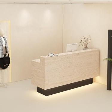 Imagem de Recepção de recepção, recepção pequena, balcão de varejo, recepção, balcão de recepção, balcão de recepção, balcão de recepção com balcão, mesa de recepção pequena, balcão de loja, recepção em pé