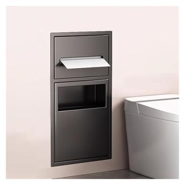 Imagem de Nicho de chuveiro de aço inoxidável - Prateleira organizadora embutida para banheiro, alcova embutida para cozinha, sala de estar, armazenamento de quarto - Design preto elegante