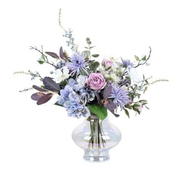 Imagem de VHDY85KA Decorações de hortênsias simulação de buquê de flores artificiais criativas para sala de estar, bolsas fotográficas, casas de fazenda falsas