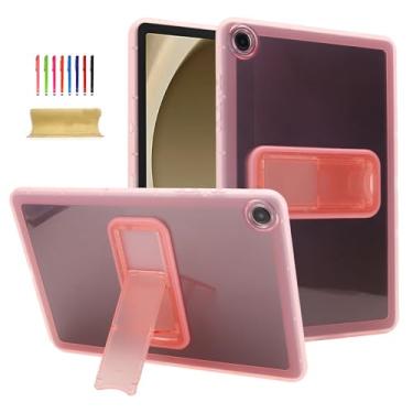 Imagem de Dteck Capa para tablet Samsung Galaxy Tab A11 (SM-X130), Tab A9 (SM-X110) 22 cm fina fosca com suporte, ultrafina, leve, com absorção de choque, resistente a arranhões, translúcida, rosa