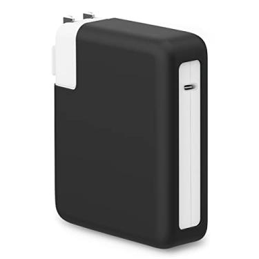 Imagem de LCMOCICO Capa protetora de silicone macio para MacBook Pro 35.6 cm 96W 2021 2022 2023 A2442 M1 A2779 M2 Chip, capa adaptadora de energia para MacBook Pro 16 polegadas 2019 2020 modelo A2141, preta
