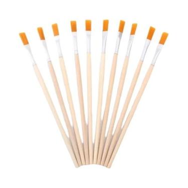 Imagem de Conjunto De Pincéis Planos De Nylon Com Cerdas Para Pintura - 10, 30, 