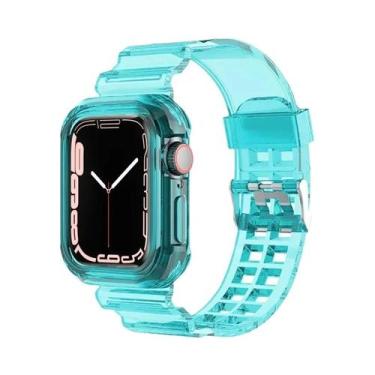 Imagem de Capa De Silicone Transparente Para Apple Watch Ultra 9 8 7 6 SE 5 4 3 