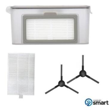Imagem de Kit reposição para Robô Aspirador KABUM! smart 100 - 1 Reservatório + 5 Filtros HEPA + 2 Escovas-Unissex