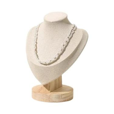 Imagem de Expositor De Joias Em Bambu: Busto Para Colares E Joias  Ideal Para Ve