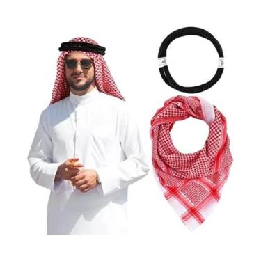 Imagem de Shemagh Keffiyeh Tático Árabe Para Deserto, Lenço De Cabeça Muçulmano,
