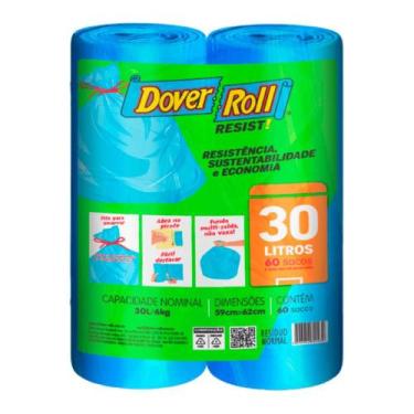 Imagem de Saco para lixo dover roll resist 30 litros  reforçado, pack econômico 