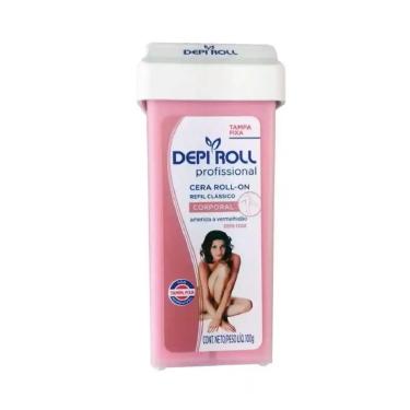 Imagem de Cera Depilatória Corporal Rosa Roll-On Depi Roll 100G