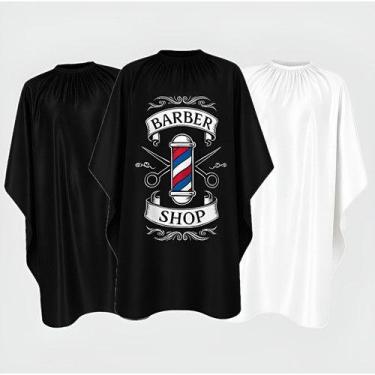 Imagem de Kit 3 Capas De Corte Barbeiro Cabeleireiro Adulto Em Cetim - Barbersho