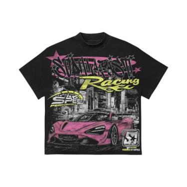 Imagem de Camiseta Oversize De Algodão Y2K Para Homens Com Gráficos Vintage De C