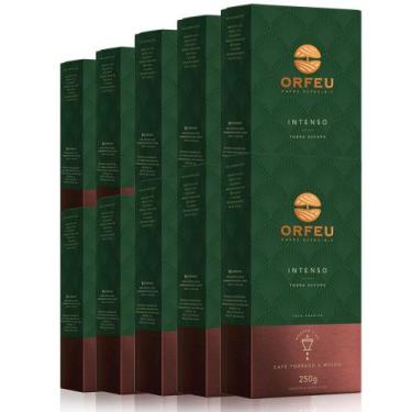 Imagem de Café Moído Premium Orfeu Intenso Kit 10 Pacotes de 250g