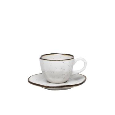 Imagem de Conjunto 6 Xícaras Cafezinho 75ml Com Pires Ryo Maresia Porcelana Oxfo