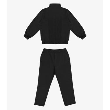 Imagem de Conjunto Jaqueta com Calça Moletom Secret Glam Preto, Plus G1, Preto