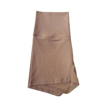 Imagem de Shorts de Yoga Fitness Cintura Alta - Cor Sólida - Leggings para Trein