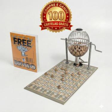 Imagem de Globo Pequeno para Sorteio Bingo 01 75 bolinhas com 100 cartelas Treis