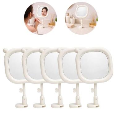 Imagem de 5 Espelhos de Parede Regulável Articulado com Adesivo - Saz, Branco