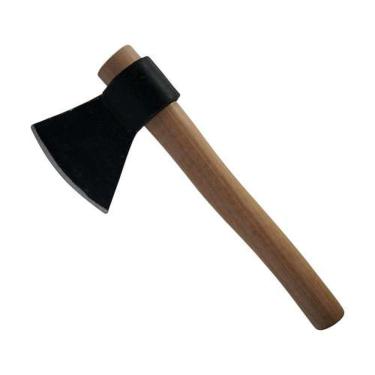 Imagem de Machadinha C-C DTOOLS com Fio Polido em Aço SAE 1070 e Cabo Madeira de Lei Tratada Preto Dtools