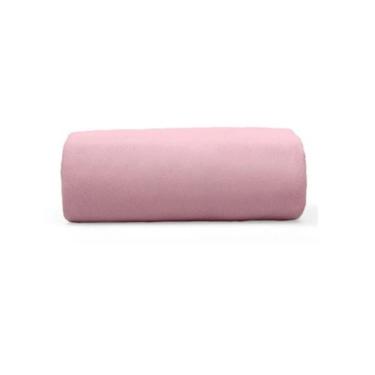 Imagem de Lençol Avulso Basic King 100% Algodão Malha Penteada com Elástico Liso Rose Blush