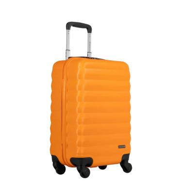 Imagem de Mala de Viagem de Bordo em ABS com Rodas Giratórias 360º e Cadeado com Zíper Modelo Neo Laranja