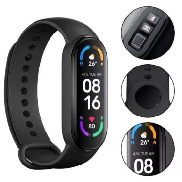 Imagem de Smartband compativel com xiaomi mi band 6, global, p d'água, amoled, l