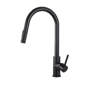 Imagem de Torneira de Cozinha Gourmet Monocomando Misturador Extensível Spray Ar