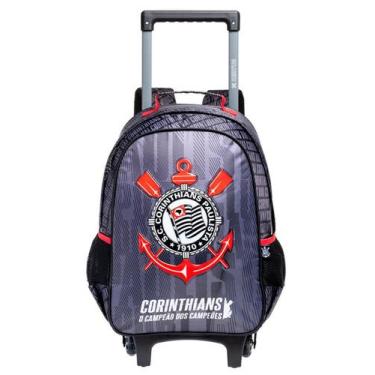 Imagem de Mochila Escolar 2em1 Rodas e Costas Corinthians Original