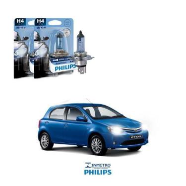 Imagem de Lâmpadas Farol Toyota Etios Philips H4 BlueVision
