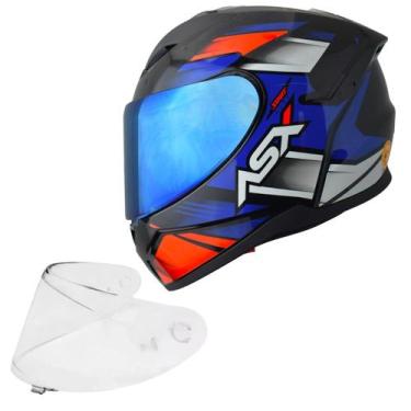 Imagem de Capacete Moto Asx City Start Azul Esportivo Viseira Azul, Azul, 62