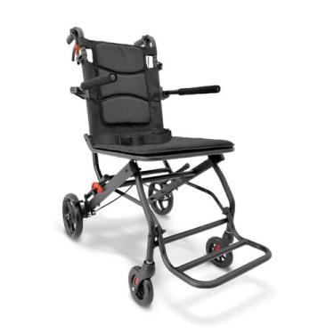 Imagem de Cadeira de rodas acolchoada dellamed d90 dobravel ate 100kg