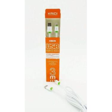 Imagem de Cabo Carga Rápida 3 Mt Usb Para Iphone 5,6,7,8 Kaidi Kd-330a