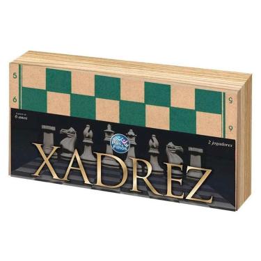 Imagem de Jogo de Xadrez Tabuleiro em Madeira 40x40 cm - Pais&amp;Filhos