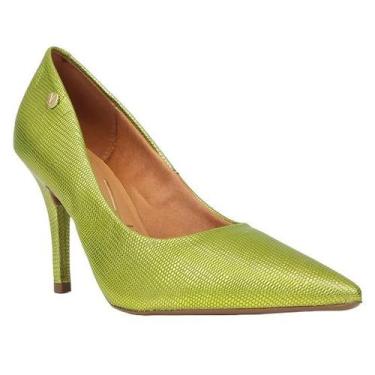 Imagem de Sapato Feminino Scarpin Vizzano Metalizado 11841501, Verde metalizado,