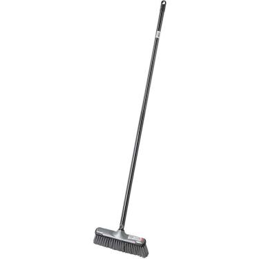 Imagem de Vassoura para Pisos Lisos Internos 6301035610 Polipropileno e Madeira Cabo 130cm Preto Nove54