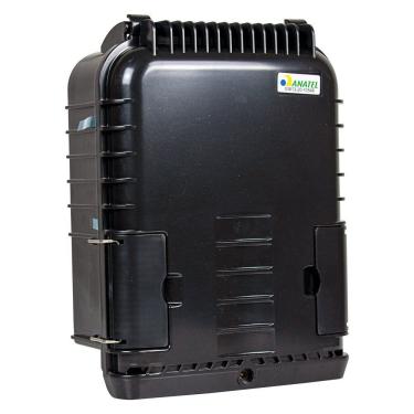 Imagem de Caixa de Atendimento Óptico FTTH 1x16 FTTH-BOX-16 Cto Inteligente Preto com Grau de Proteção IP65 Evus