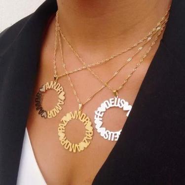 Imagem de Colar com Mandalas Religiosas Folheado em Ouro 18K Softjoias, 05