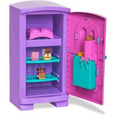 Imagem de Geladeira de Brinquedo Gela Sorvetinho 49cm com Dispenser de Sorvete e Forminhas Cardoso Toys