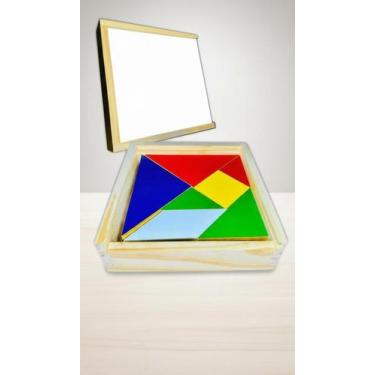 Imagem de Tangram 70 Peças Jogo Educativo Infantil Madeira - Congratulations Sto